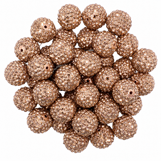 CHAMPAGNE 12mm Rhinestone Beads