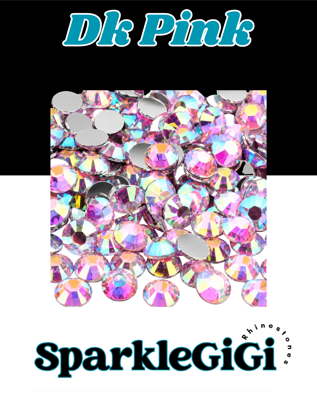 DARK PINK Classic AB Rhinestone