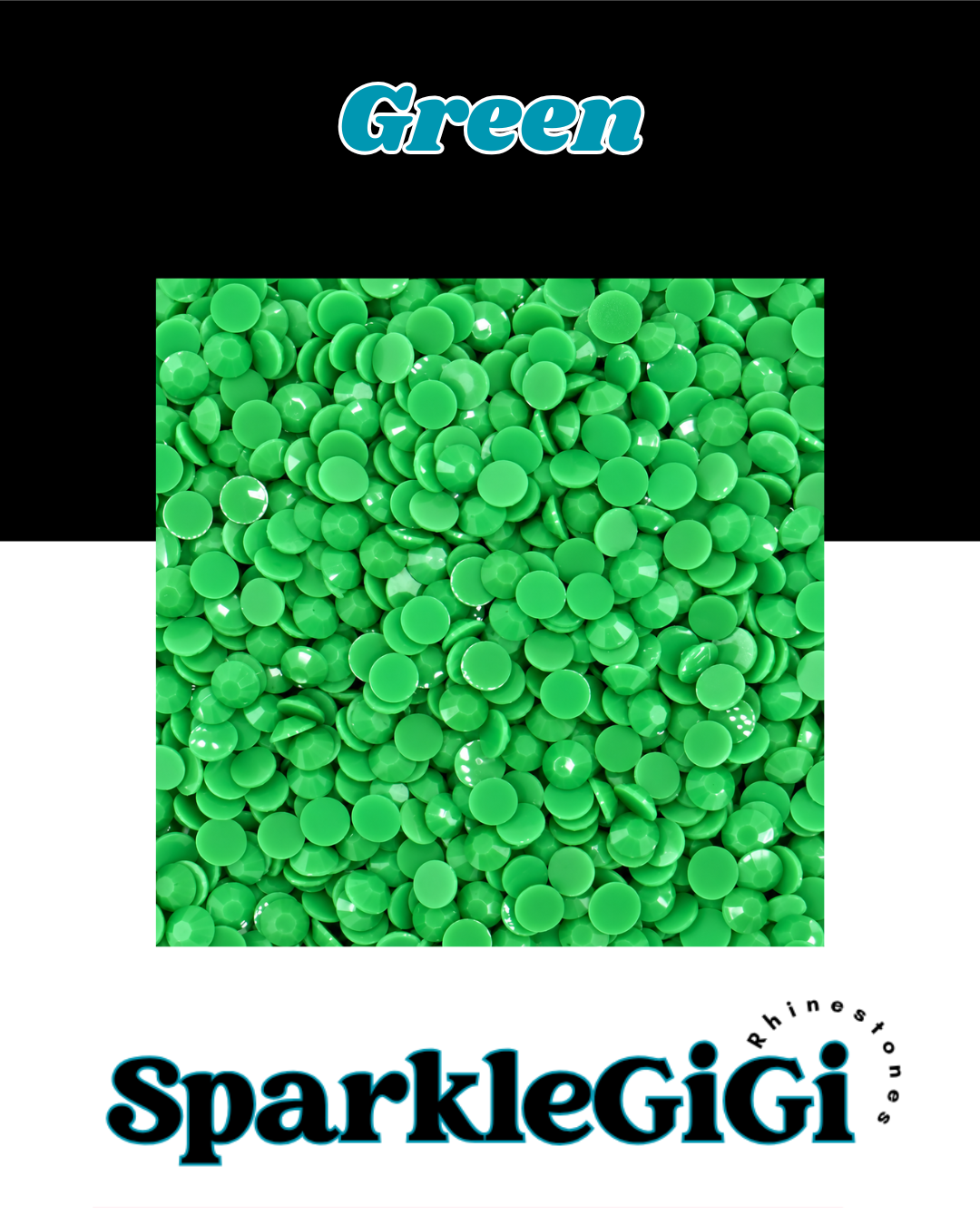 GREEN Jelly Rhinestone
