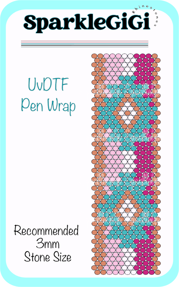 Aztec Rhinestone Pen Wrap Template UVDTF