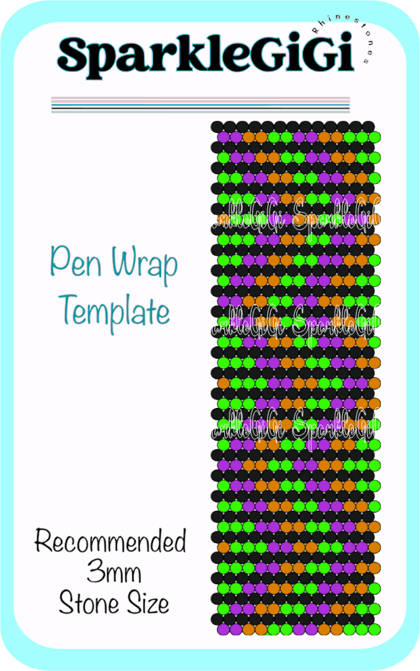 ZigZag Rhinestone Pen Wrap Template