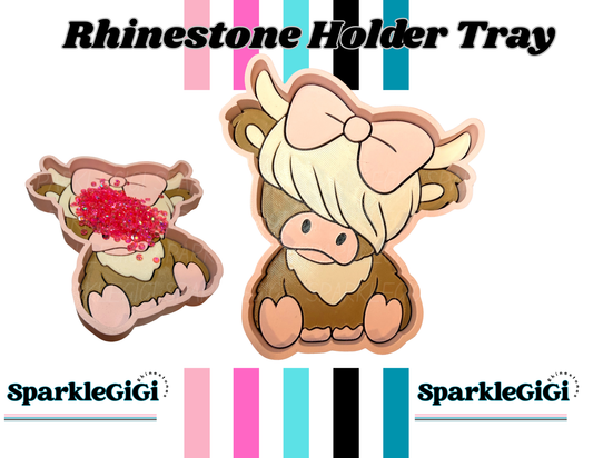 3d Highland Pink Rhinestone Tray