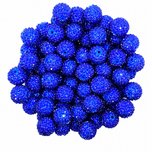 BLUE 12mm Rhinestone Beads