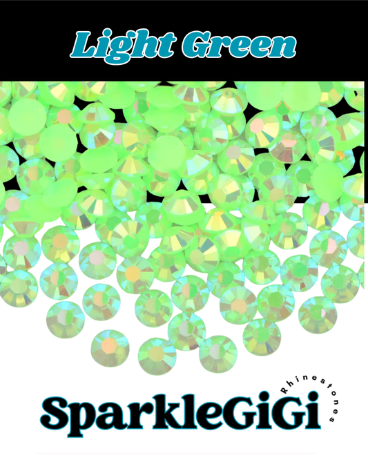LT GREEN PERIDOT Jelly AB Rhinestone