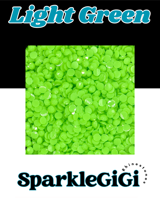 LT GREEN Jelly Rhinestone