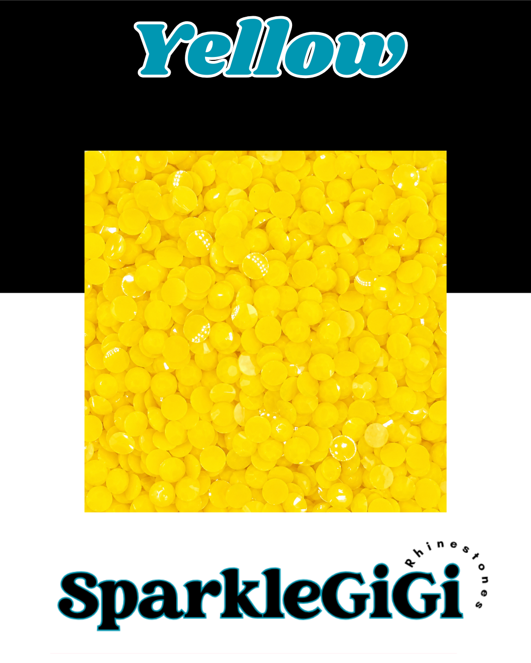 YELLOW Jelly Rhinestone