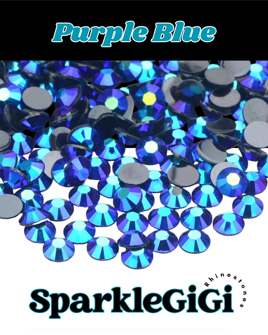 PURPLE BLUE Jelly AB Rhinestone