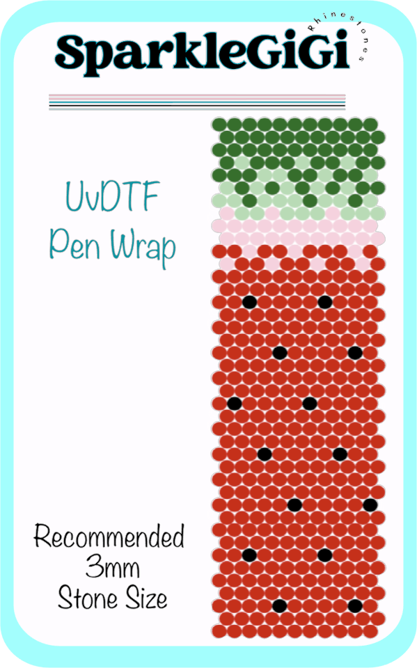 Watermelon Pen Template UVDTF