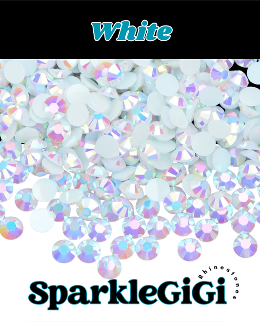 WHITE Jelly AB Rhinestone