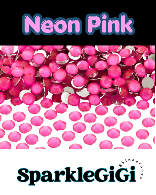NEON PINK Classic Rhinestone