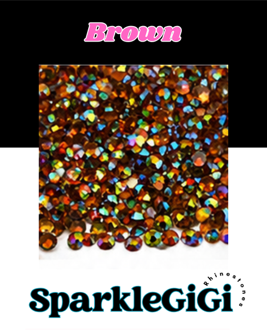 BROWN Jelly AB Rhinestone
