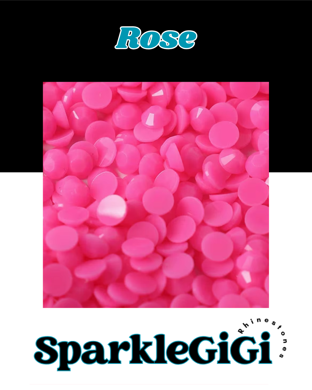 ROSE Jelly Rhinestone