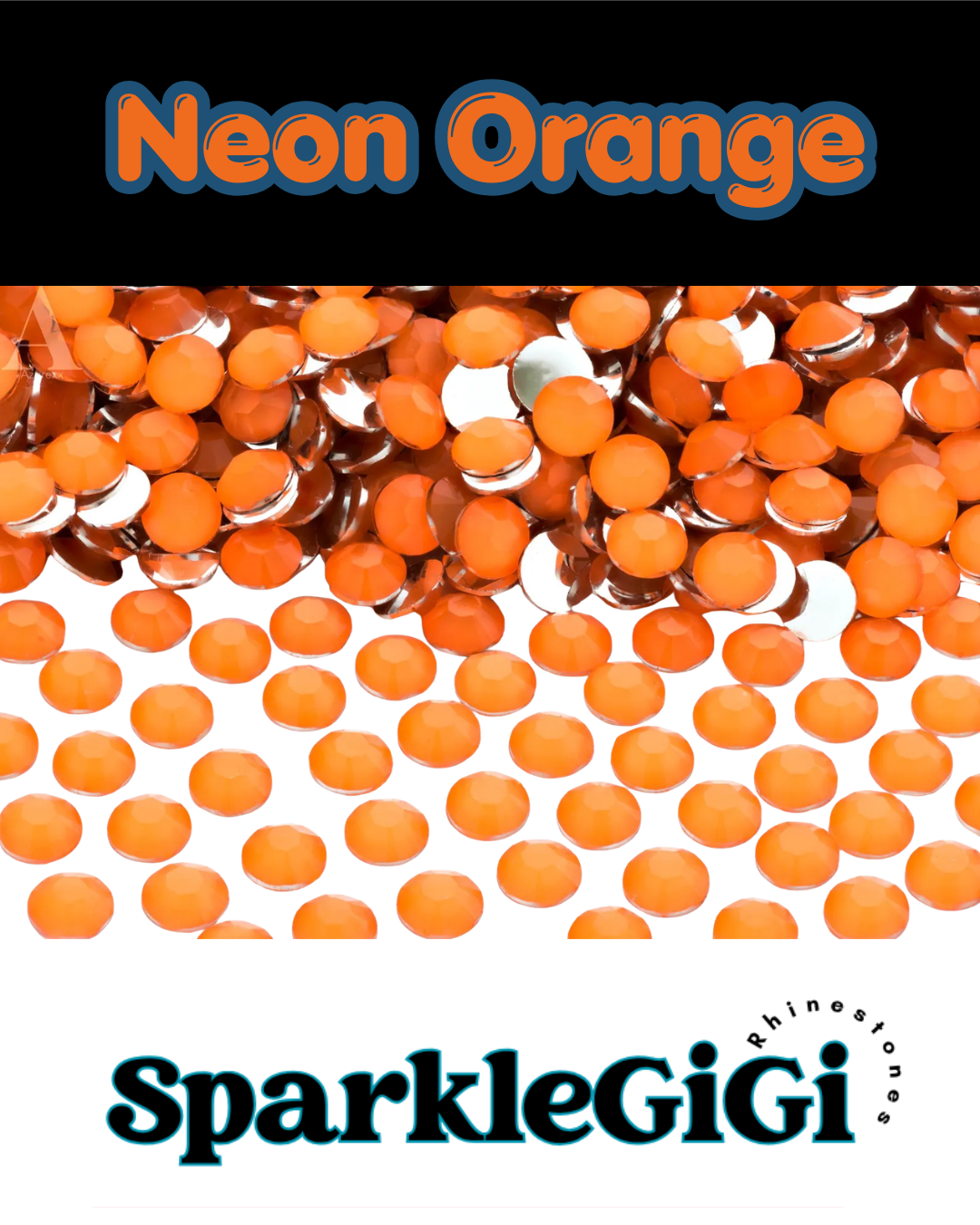 NEON ORANGE Classic Rhinestone