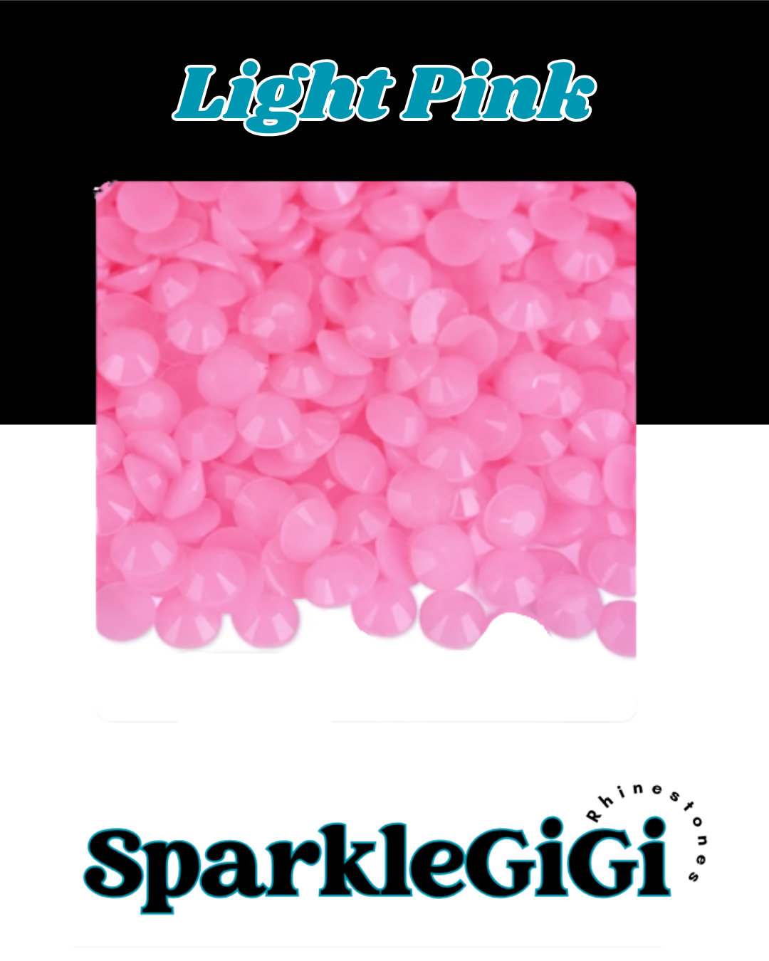 LIGHT PINK Jelly Rhinestone