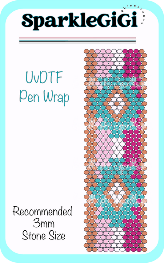 Aztec Rhinestone Pen Wrap Template UVDTF