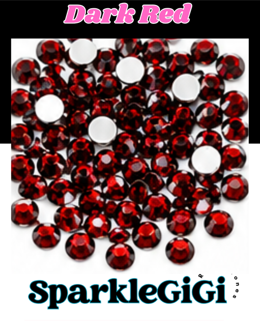 DARK RED Classic Rhinestone