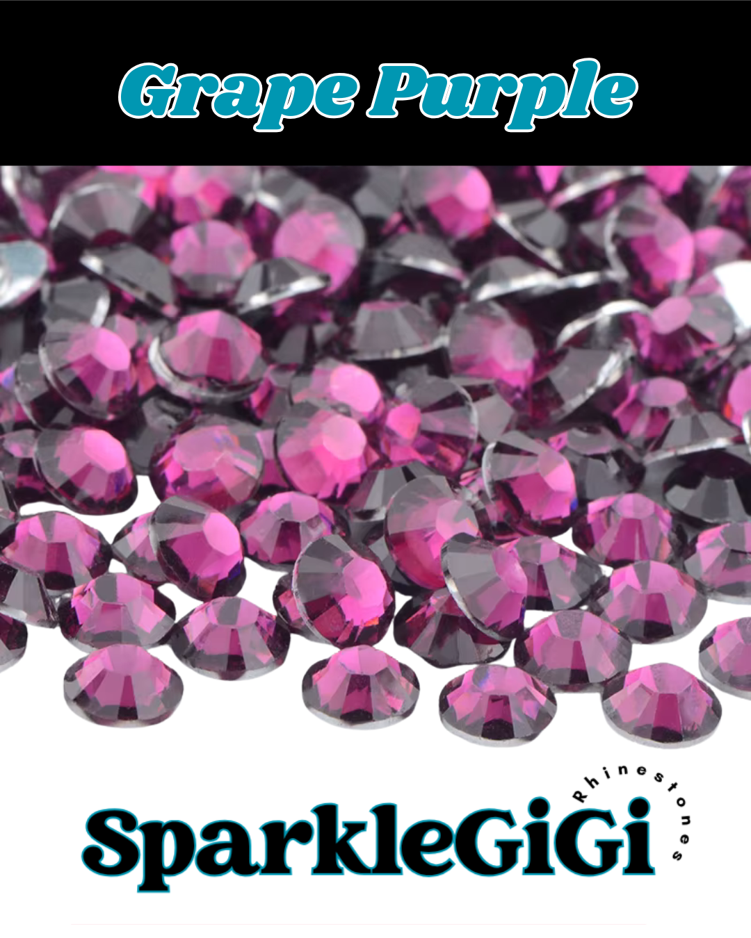 GRAPE PURPLE Classic Rhinestone