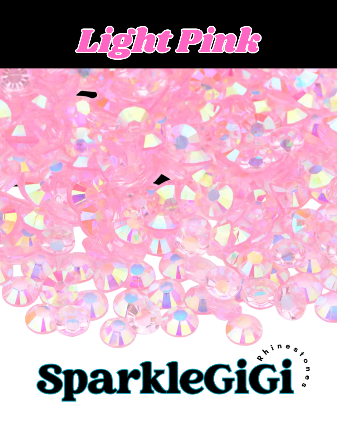 Light Pink Transparent AB Rhinestone