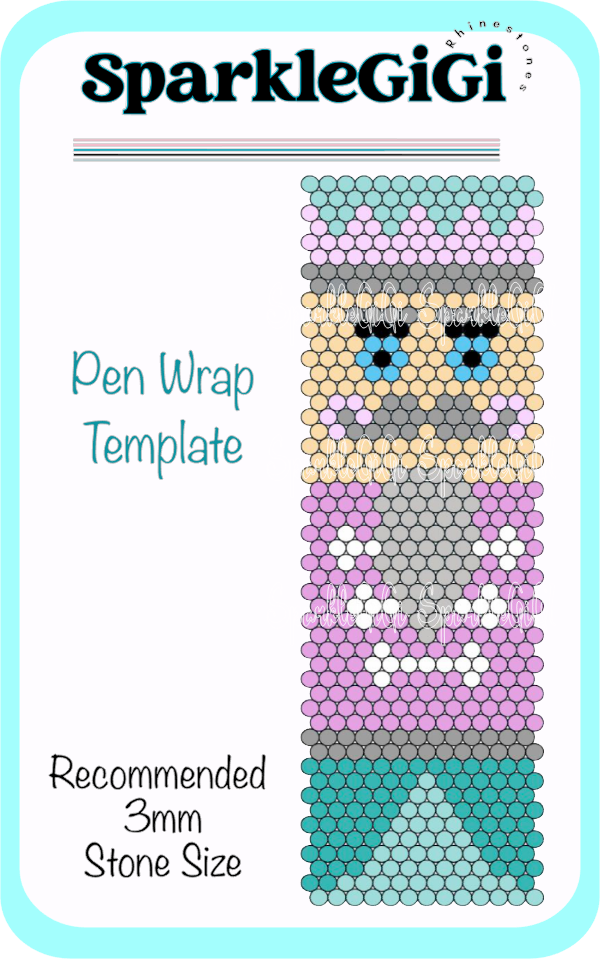 Nutcracker PinkRhinestone Pen Wrap Template