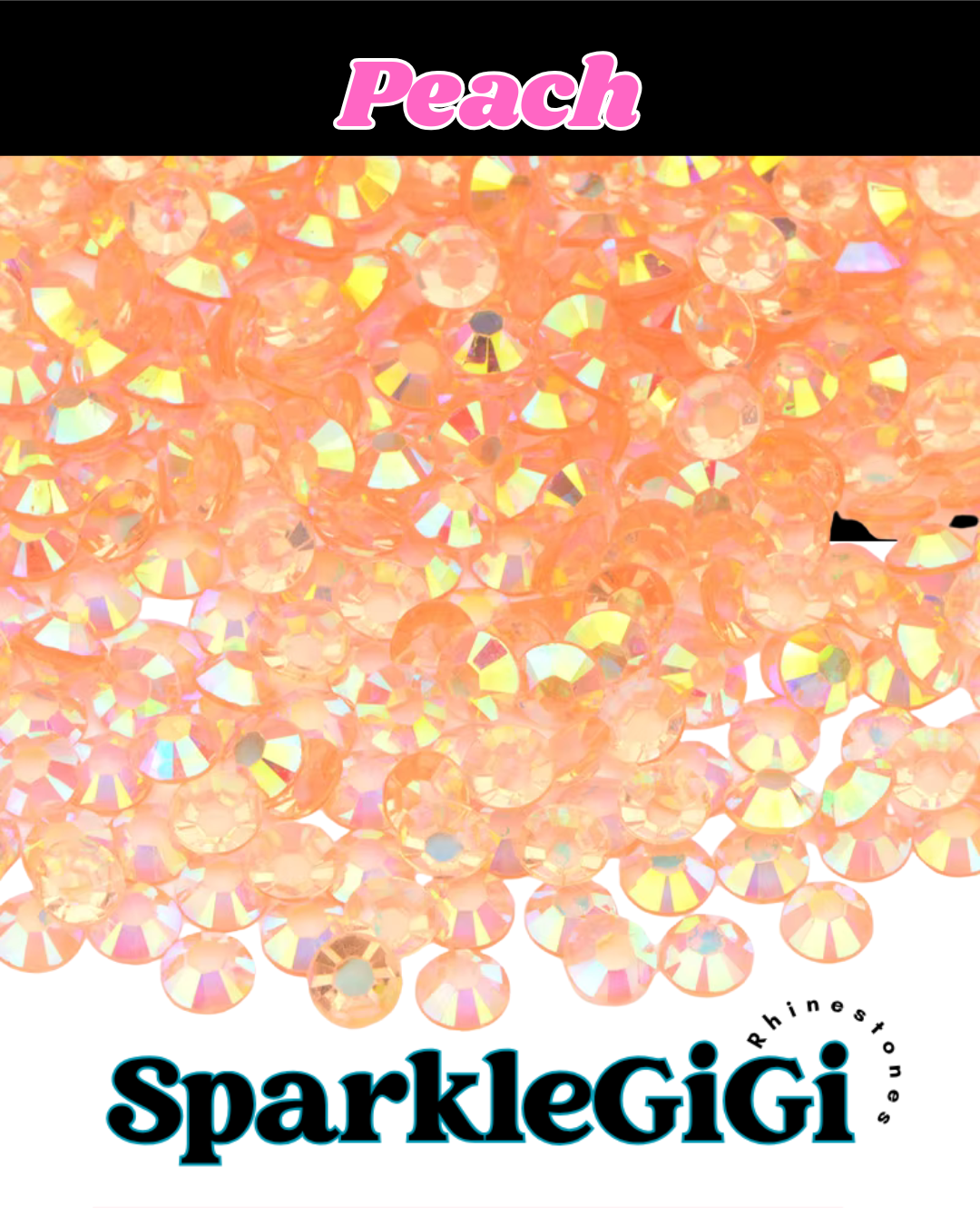 PEACH Transparent AB Rhinestone