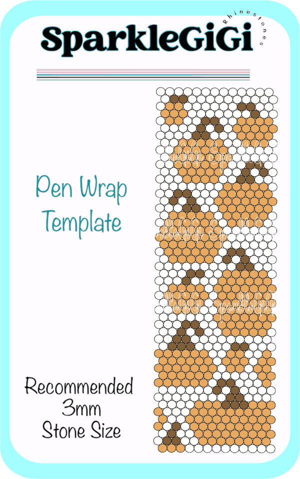 Pumpkins Rhinestone Pen Wrap Template