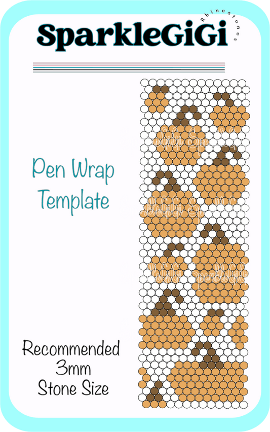 Pumpkins Rhinestone Pen Wrap Template