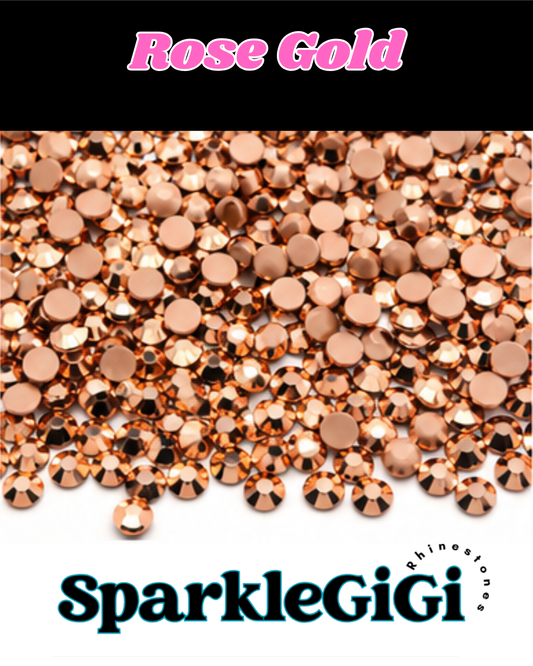 ROSE GOLD Metallic Rhinestone